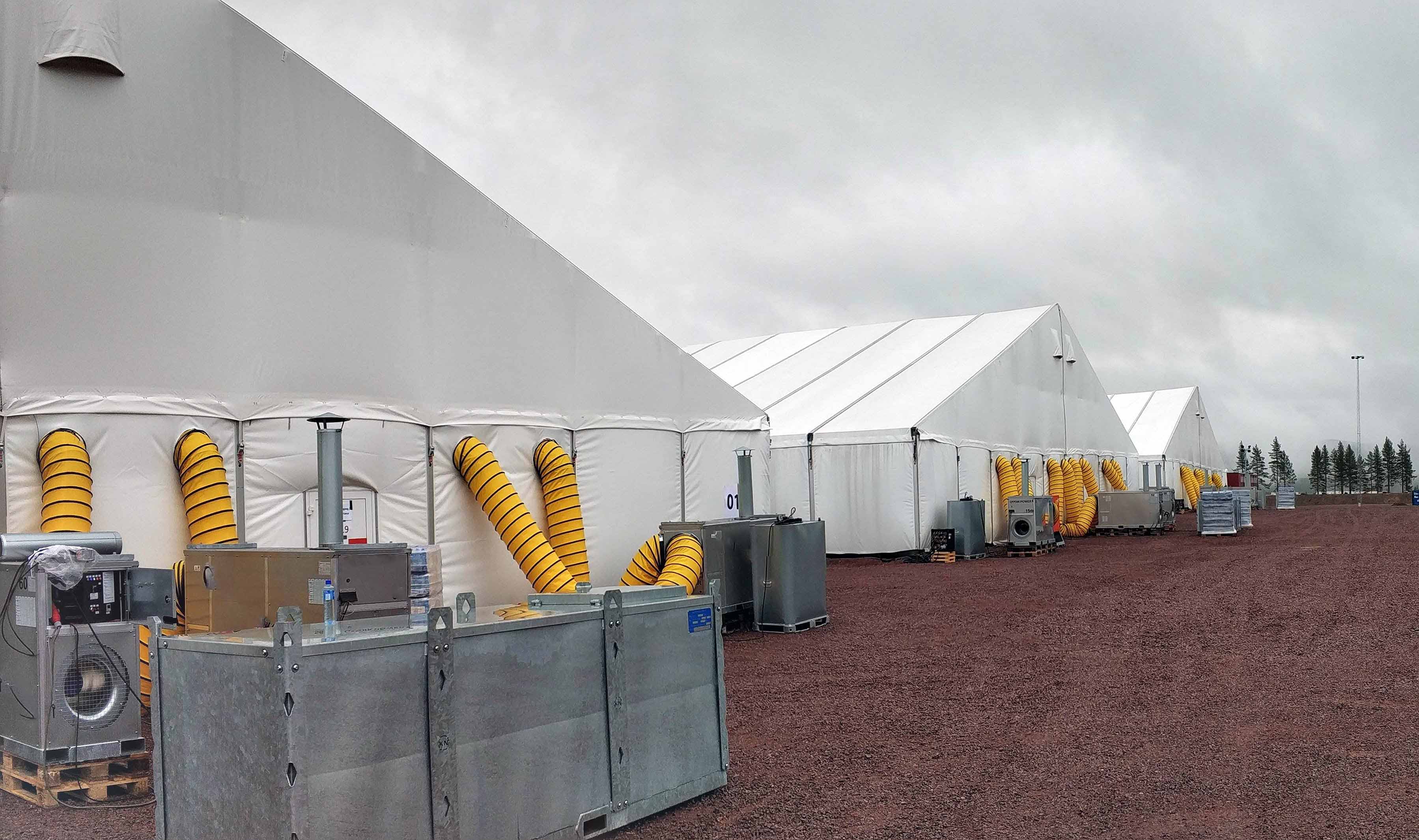 IMAC heating up large tents.